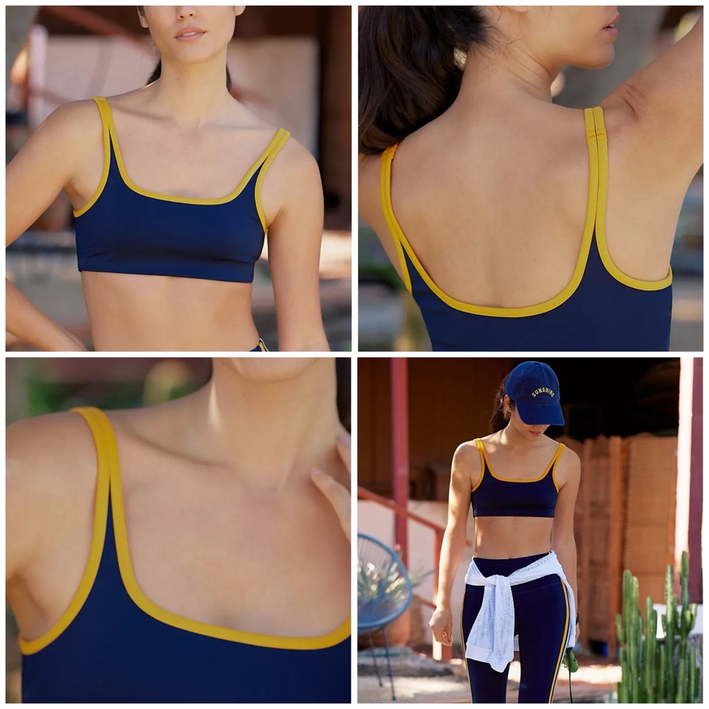 NWT Splits59 Cait Recycled Techflex Bra Indigo/Marigold XS